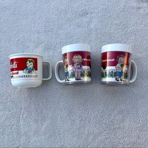 Vintage Campbell's Soup Mugs Cups Lot of 3